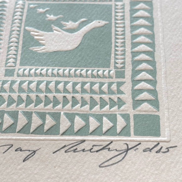 Embossed folk art print - Picture 2 of 3